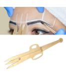 Gold Eyebrow Stencil Ruler for Positioning and Shaping - Stainless Steel Microblading Tool - Buy Online on GoSupps.com