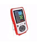 Vet Pulse Oximeter - Handheld Pet Vital Signs Monitor for Dogs Cats & Horses | SpO2 Heart Rate TEMP | Rechargeable LCD Device (Orange Case - Buy Online on GoSupps.com