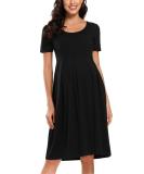 Love2Mi Short-Sleeve Maternity Dress - Casual A-Line Midi Dress for Pregnant Women - Buy Online on GoSupps.com