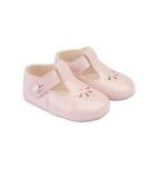 Early Days Baypods B617 T Bar Petal Punch Pre Walker Baby Shoes - Soft Faux Leather, UK Made, Pink Patent | 0 UK Child - Buy Online on GoSupps.com