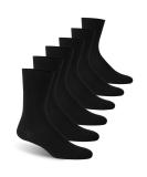 Facool Diabetic Socks - Men Women Dress Crew Cotton 6 Pairs X-Large Black - Buy Online on GoSupps.com