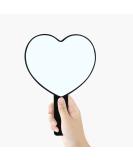 TBWHL Heart-Shaped Travel Handheld Mirror with Handle - Black (1 Pack) - Buy Online on GoSupps.com