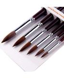 Artist Paint Brushes-Superior Sable Watercolour Brushes Round Point Tip Paint Brush Set for Watercolor Acrylic Painting Supplies - Buy Online on GoSupps.com