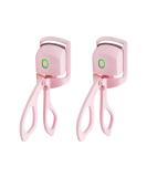 2PCS Heated Eyelash Curlers - Electric Curlers for Long-Lasting Curls Dual Temperature Portable & Rechargeable - Pink - Buy Online on GoSupps.com