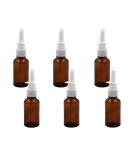 6 Pack 10ml Refillable Glass Nasal Spray Bottles - Travel Cosmetic & Makeup Storage - Brown - Buy Online on GoSupps.com