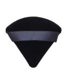 Powder Puff Face Makeup Tool | Soft Triangle Velour Sponge for Loose Powder Contouring & Under Eyes - Black - Buy Online on GoSupps.com