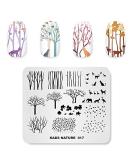 KADS Nail Stamping Plate Charming Fall Scenery Tree Defoliation Nature Template for Nail Art DIY (NA017) - Buy Online on GoSupps.com