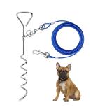 15ft Cable Leash for Dogs - Durable Tie-Out Cable for Medium & Large Dogs | Perfect for Camping & Courtyards - Buy Online on GoSupps.com