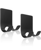 Grutti Razor Holder Shower - 2 Pack Multi-Purpose Stainless Steel Hooks | Self-Adhesive No Drill Towel & Razor Keeper for Bathroom Bedroom & Kitchen - Black - Buy Online on GoSupps.com