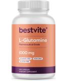 L-Glutamine 1000mg (240 Capsules) - Pure Free Form, No Stearates or Fillers, Gluten-Free, Non-GMO - Buy Online on GoSupps.com