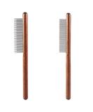 JOCXZI Stainless Steel Cat Combs - 2PC Set for Knot Removal & Grooming | Skin-Friendly Wooden Handle - Buy Online on GoSupps.com