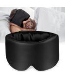 Hilph Satin Sleep Eye Mask - Soft Pressureless Blindfold for Sleeping, Adjustable Band - Perfect for Home, Travel, Yoga - Men and Women - Black - Buy Online on GoSupps.com
