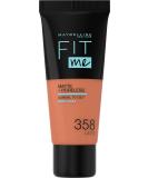 Maybelline Fit Me Matte & Poreless Foundation 358 Latte 30ml - Pack of 1 - Buy Online on GoSupps.com