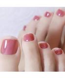 Brishow Pink Stick-on False Toenails - 24pcs Fake Toenails for Women & Girls | International Shipping - Buy Online on GoSupps.com
