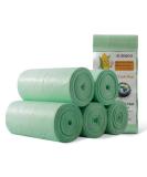 Buy 180 Eco-Friendly 10L Organic Waste Bags with Handle - Aurmoo 3 Gallon Kitchen Food Waste Bags for Home & Office (45x60cm Green) - Buy Online on GoSupps.com