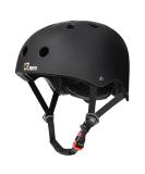 JBM Skateboard Helmet Adult | Multi-Sports Helmet for Skateboarding, Scooter, Roller Skating | Black Large - Buy Online on GoSupps.com