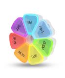 Weekly 7 Day Large Pill Organizer Travel Pill Box Pill case Medicine Organizer Pill Container Pill Box 7 Day Pill Dispenser Medication Organizer Pill Organizer Weekly Colorful - Buy Online on GoSupps.com