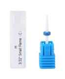 Nail Drill Bit Ceramic Manicure Drill Bits for Manicure Pedicure Cuticle Gel Nail Polishing Cylinder Shape Grinding Head with Display Base(White 01#) - Buy Online on GoSupps.com