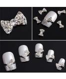 dragonaur 10 Pcs 3D Clear Alloy Rhinestone Bow Tie Nail Charm Beads Metal Nail Art Slices Studs DIY Nail Jewels Decorations Random Color - Buy Online on GoSupps.com