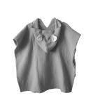 Mimuselina Baby Bathing Poncho - Soft Cotton & Quick-Dry Towel for Children - Ideal Bathrobe for Beach & Pool (Gray) - Buy Online on GoSupps.com