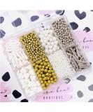 Sprinkle box white gold silver metallic Sprinkles for cupcake cookies cake pearls chocolate balls 100s and 1000s birthday decoration topper mix blend WHITE GOLD SILVER SPRINKLE BOX - Buy Online on GoSupps.com