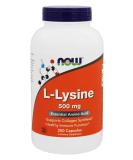 NOW Foods L-Lysine 500mg 250 Capsules - Pack of 2 (500 Count Total) - Buy Online on GoSupps.com
