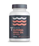 Transforme Superba Red Krill Oil Capsules 1000mg - 180 x 500mg Easy Swallow Softgels with High Omega 3 EPA DHA & Astaxanthin - Antarctic Sourced with Money Back Guarantee - Buy Online on GoSupps.com