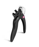AIRSEE Adjustable Nail Clipper for Acrylic Nails with Sizer and Catcher - Nail Tip Cutter with Length Measurement Dial for Salon or Home Manicure - Black - Buy Online on GoSupps.com