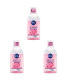 Nivea Rose Water Micellar Water 400ml - Gentle Facial Cleanser with Micellar Technology Natural Rose Water 3-Pack - Buy Online on GoSupps.com