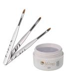 Sun Garden Nails UV Builder Gel 30ml + 3 pcs Brush Set | Thick Clear UV Gel Nail Kit for Professional Results - Buy Online on GoSupps.com