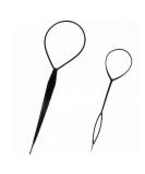 BSORO 2pcs Tail Hair Loop Tool Hair Braiding Tool Hair Tools Hair Twister Black - Buy Online on GoSupps.com