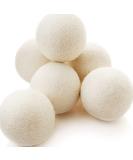 Natural Wool Dryer Balls White Laundry Balls Large Reusable Dryer Tumble Balls for Washing Pack of 6 - Buy Online on GoSupps.com