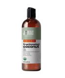J MAC BOTANICALS Organic Fractionated Coconut Oil (16 oz) - Essential Oil Carrier for Hair, Skin & Aromatherapy - Buy Online on GoSupps.com