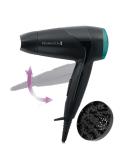 Remington hair dryer small & foldable & powerful on the Go (2000 W global voltage adjustment 120/220-240V styling nozzle & diffuser 2 combi heating & blower level) traveler dryer D1500 - Buy Online on GoSupps.com