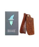 Sandalwood Folding Beard Comb - Anti-Static Wooden Grooming Tool for Men - Buy Online on GoSupps.com