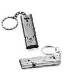 Zeaybsr 2-Piece Stainless Steel Emergency Pipe 150dB Outdoor Survival Keychain for Camping & Hiking (Black & Gray) - Buy Online on GoSupps.com
