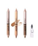 MEICOLY Highlight Contour Stick 6 Color Double-Headed Face Bronzer & Shimmer Cream Pen | 3D Contour Set with Pencil Sharpener - Buy Online on GoSupps.com