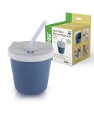 Haakaa Jolly Hippo Baby Straw Cup - Food Grade Silicone Sippy Cup for Infant 6+ Months | BPA Free Training Cup for Toddlers - Bluestone - Buy Online on GoSupps.com