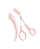 Stainless Steel Eyebrow Scissors with Comb and Trimmer Tool for Women and Girls - Pink - Buy Online on GoSupps.com