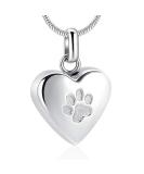 zeqingjw Pet Cremation Jewelry for Ashes Pendant Paw Print Pet Heart Urn Necklace Memorial Keepsake Jewelry for Pet/Dog's/Cat's Ashes Silver - Buy Online on GoSupps.com