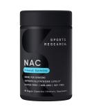 Sports Research Vegan NAC Supplement 600mg - Antioxidant Support - Non-GMO 90 Capsules - N-Acetyl Cysteine - Buy Online on GoSupps.com