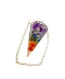 7 Chakra Orgone Dowsing Pendulum - Handcrafted Healing Crystal Point for Scrying & Witchcraft Supplies - Buy Online on GoSupps.com