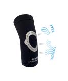Wavewear Elbow Compression Sleeve with Kinesiology Tape - Pain Relief & Stability for Sports | Medium Black/Silver for Men & Women - Buy Online on GoSupps.com