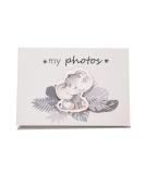 Cute Baby Elephant Grey Photo Album | Silver Stars & Palm Leaves | New Born/Baby Shower | 24 Spaces 4x6 by Happy Homewares - Buy Online on GoSupps.com