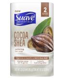 Suave Essentials Cocoa Shea Calming Bar Soap - Soothing 2 Count | International Shipping - Buy Online on GoSupps.com