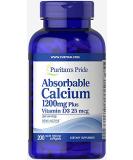 Puritan's Pride Calcium with Vitamin D3 Softgels 1200mg, 200 Count - Pack of 1 - Buy Online on GoSupps.com