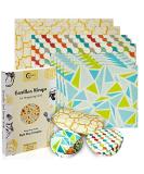 ZENDX Beeswax Wrap Assorted 10 Pack - Eco-Friendly Reusable Food Wrap (5S 3M 2L) - Plastic & Silicone Free Beeswax Wraps for Food Storage - Buy Online on GoSupps.com