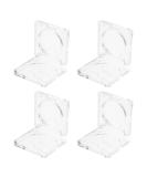 Clear Plastic Powder Cases with Round Top Lids - 4pcs Set for Makeup Storage - Buy Online on GoSupps.com