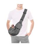 Slowton Adjustable Dog Carrier Bag - Gray XS for Pets 0.9-2kg | Padded Shoulder Strap Perfect for Walks & Outdoor Excursions - Buy Online on GoSupps.com