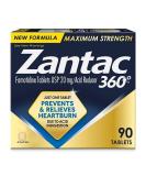 Zantac 20mg Digestive Health Tablets - 90ct | Fast-Acting Relief | Heartburn & Acid Indigestion Support - Buy Online on GoSupps.com